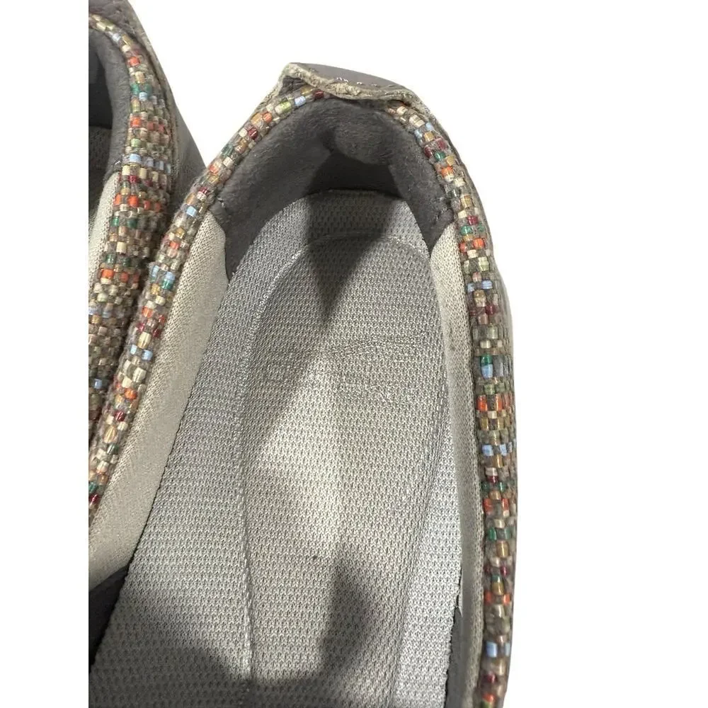 Dansko Belle Round Toe Slip On Flat Womens Size 8‎ 38 4700212424 Beige Multi